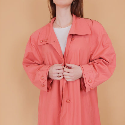 VIN-OUTW-34202 Vintage καμπαρντίνα γυναικεία μακριά XL