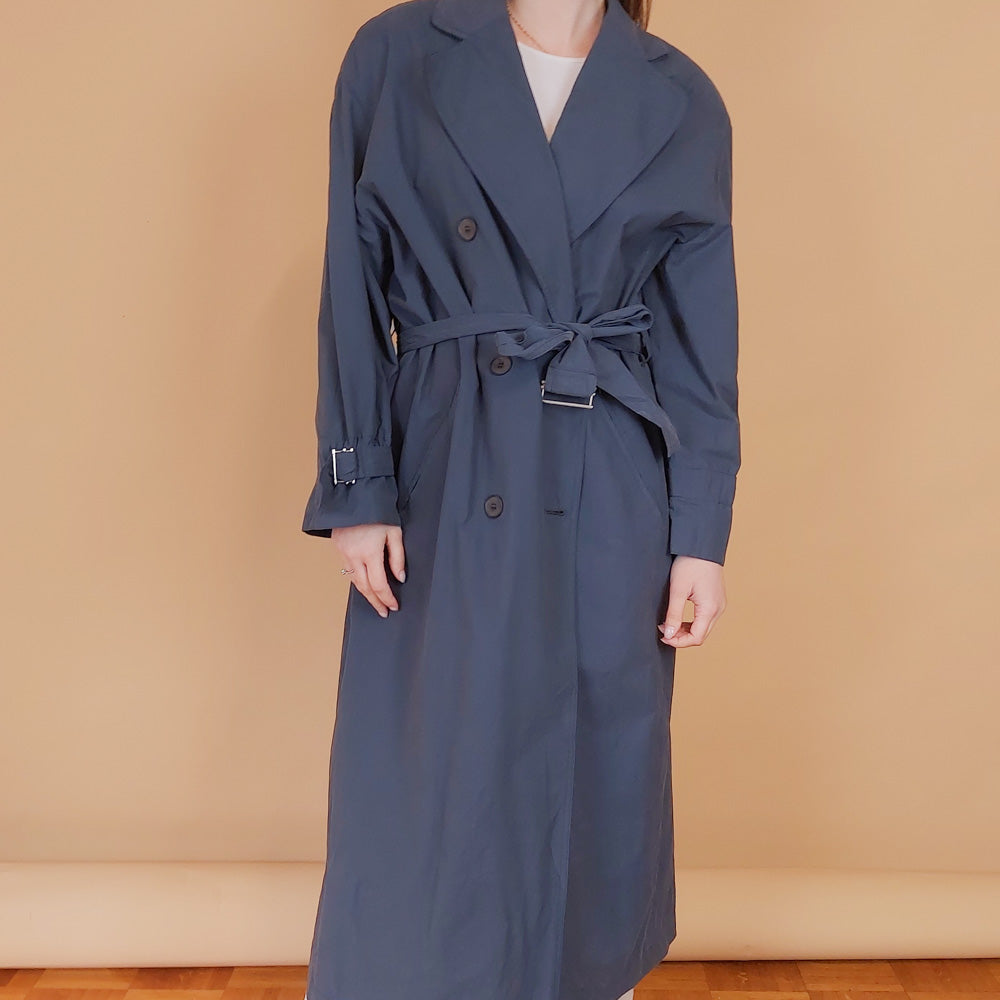 VIN-OUTW-34206 Vintage καμπαρντίνα γυναικεία μπλε L