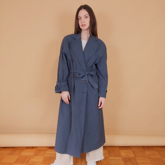 VIN-OUTW-34206 Vintage καμπαρντίνα γυναικεία μπλε L