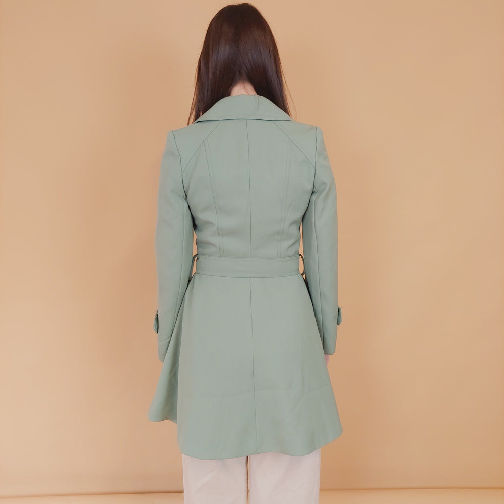 VIN-OUTW-34183 Vintage καμπαρντίνα γυναικεία μέντα XS