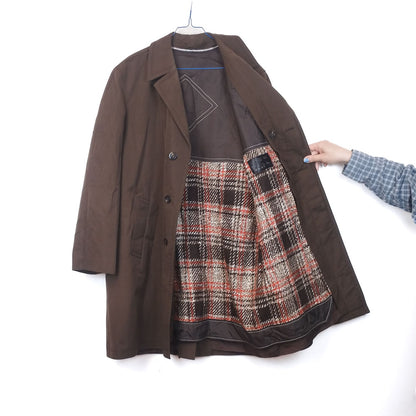 VIN-OUTW-34858 Vintage καμπαρντίνα καφέ Μ