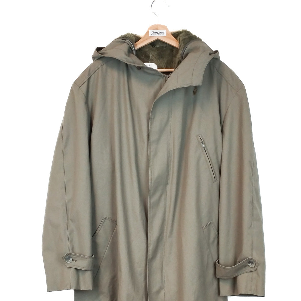 VIN-OUTW-33853 Vintage καμπαρντίνα λαδί unisex L