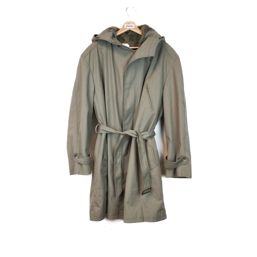 VIN-OUTW-33853 Vintage καμπαρντίνα λαδί unisex L