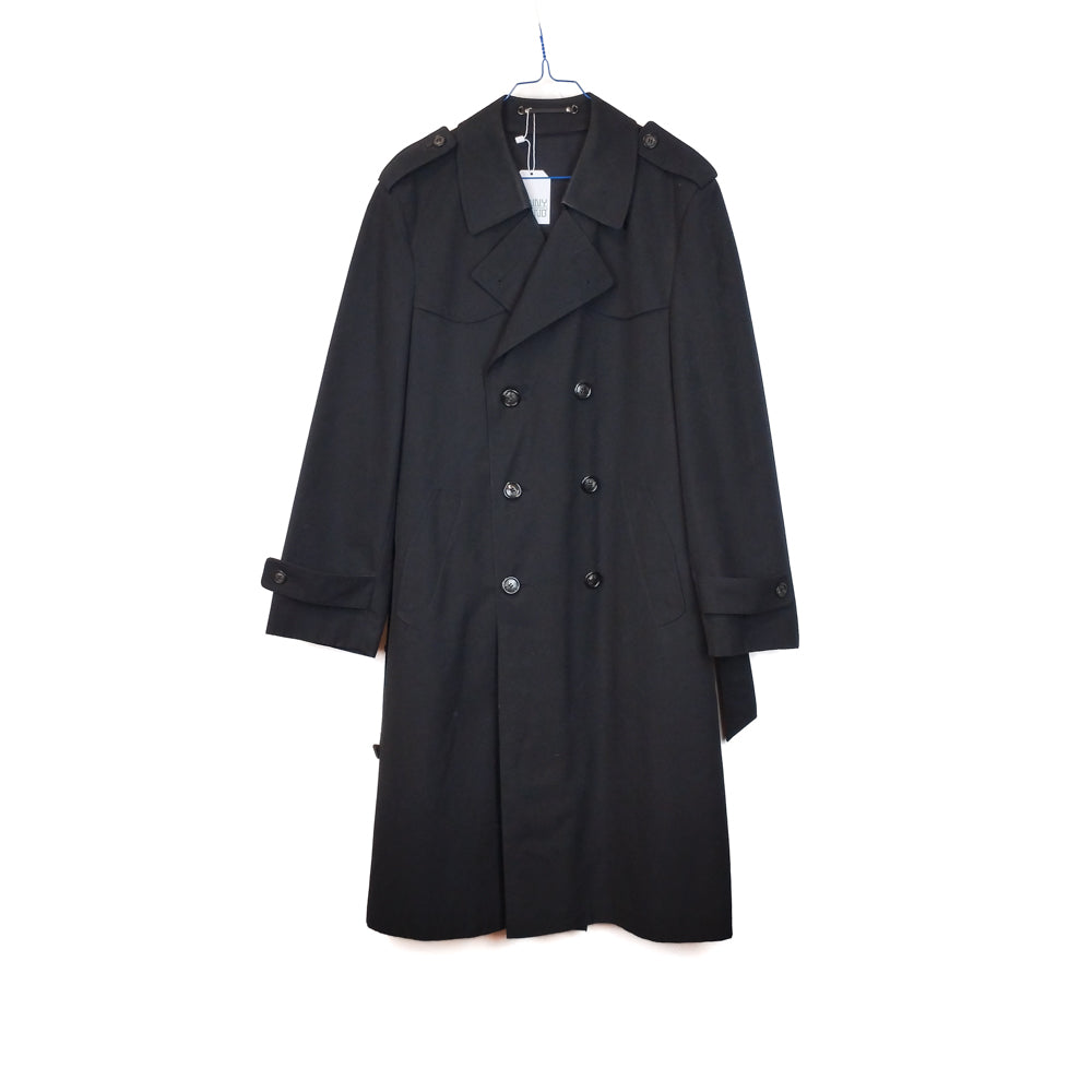 VIN-OUTW-33880 Vintage καμπαρντίνα μακριά μαύρο S