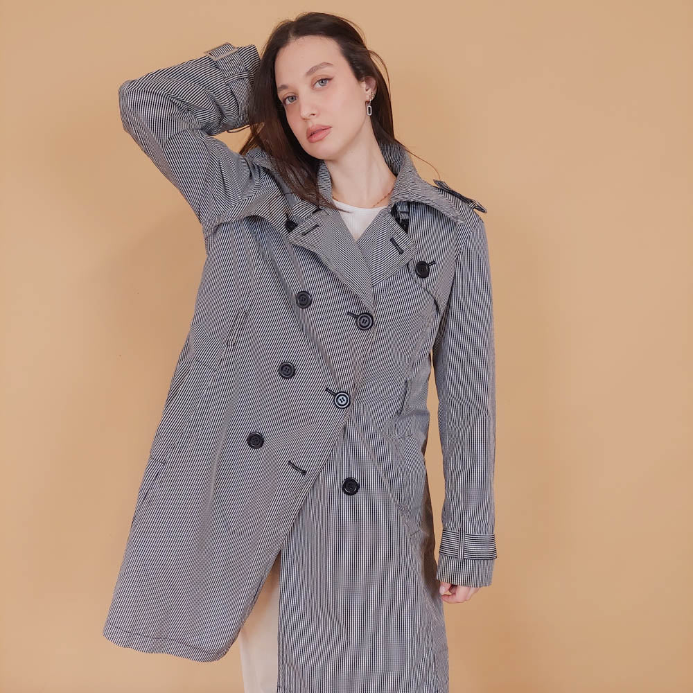 VIN-OUTW-34188 Vintage καμπαρντίνα αδιάβροχη γυναικεία M-L