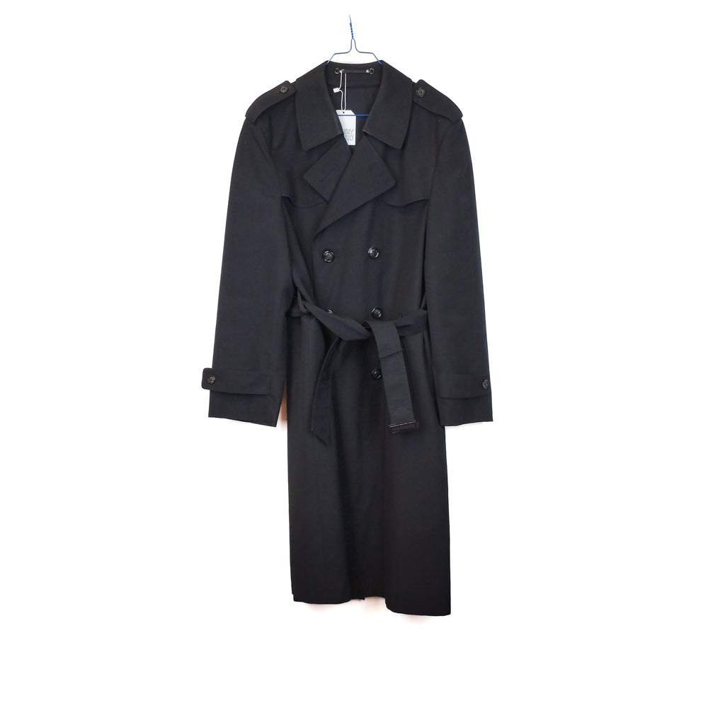 VIN-OUTW-33880 Vintage καμπαρντίνα μακριά μαύρο S