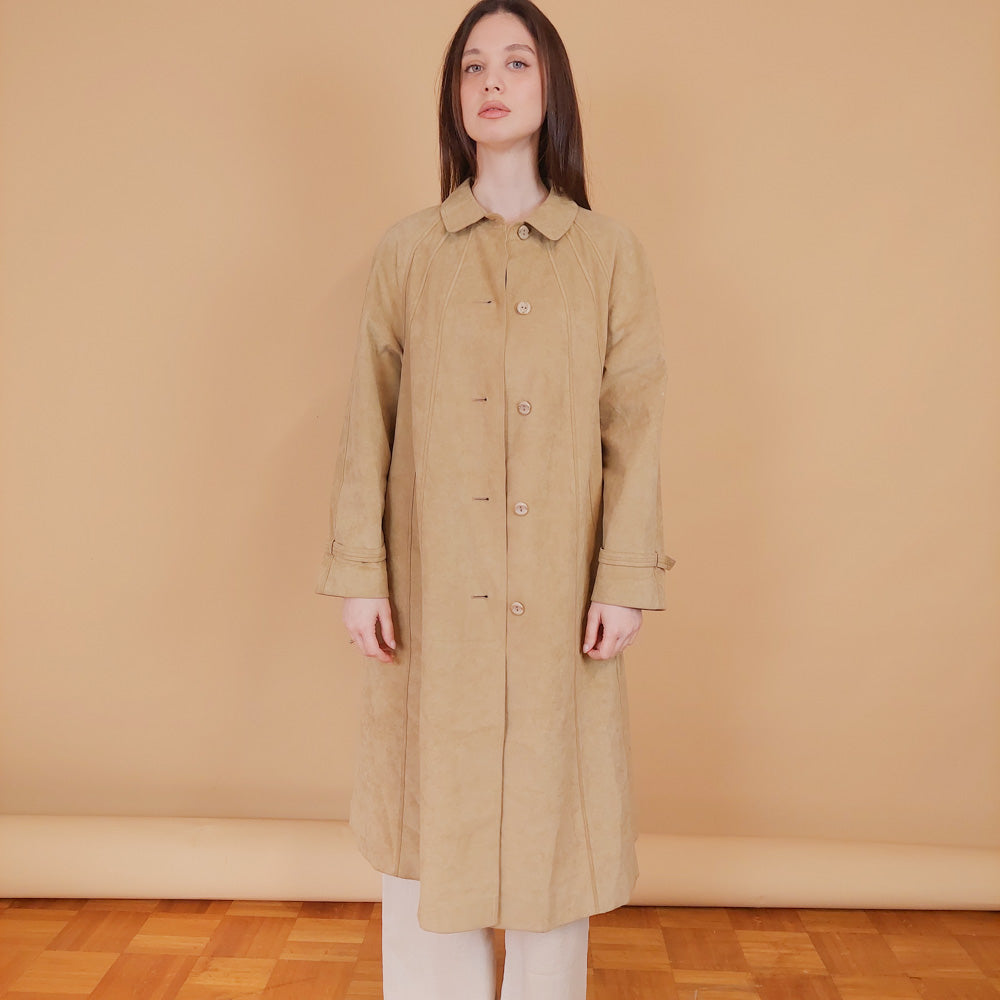 VIN-OUTW-34189 Vintage πανωφόρι από συνθετικό δέρμα γυναικείο M