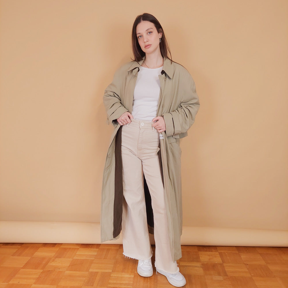 VIN-OUTW-34191 Vintage καμπαρντίνα γυναικεία με επένδυση XL