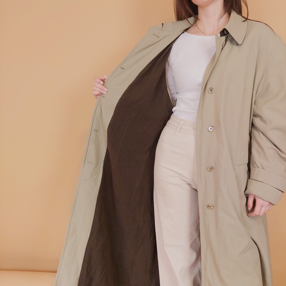 VIN-OUTW-34191 Vintage καμπαρντίνα γυναικεία με επένδυση XL