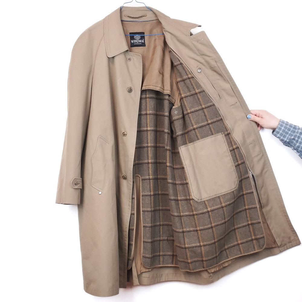 VIN-OUTW-34864 Vintage καμπαρντίνα μπεζ Μ-L