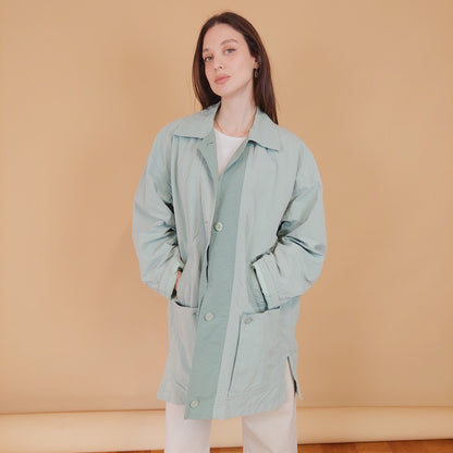 VIN-OUTW-34193 Vintage καμπαρντίνα γυναικεία αδιάβροχη M-L