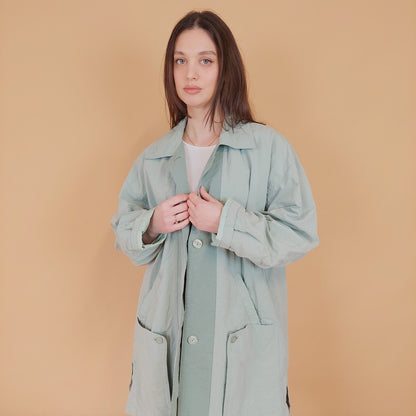 VIN-OUTW-34193 Vintage καμπαρντίνα γυναικεία αδιάβροχη M-L