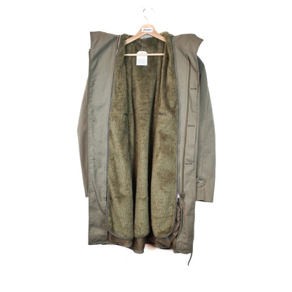 VIN-OUTW-33853 Vintage καμπαρντίνα λαδί unisex L