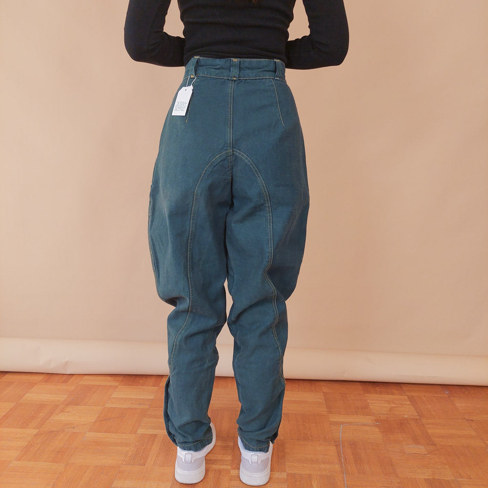 VIN-TR-32484 Vintage denim παντελόνι πράσινο S