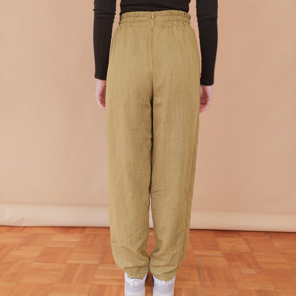 VIN-TR-32480 Vintage παντελόνι με πιέτες ψηλόμεσο S