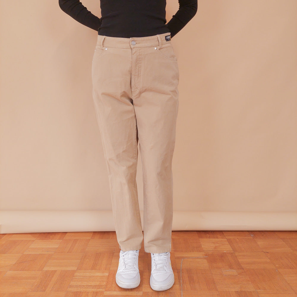 VIN-TR-32479 Vintage denim παντελόνι μπεζ M