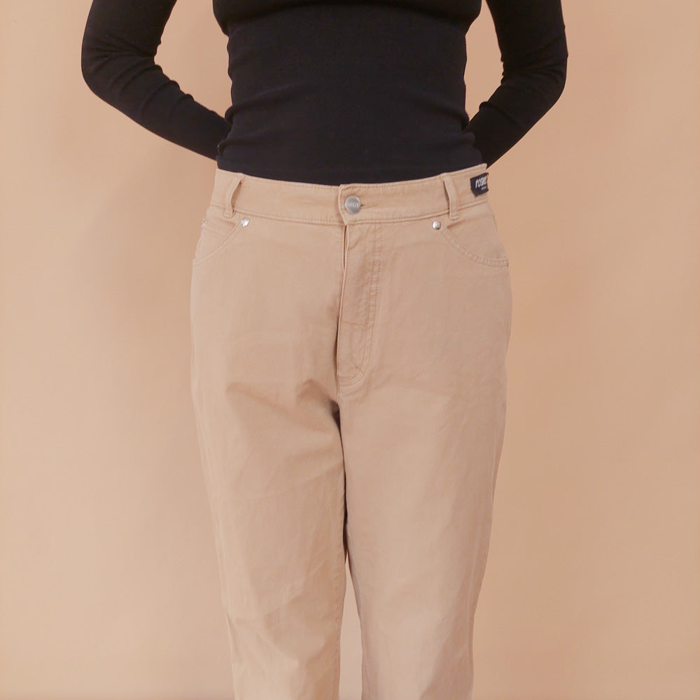 VIN-TR-32479 Vintage denim παντελόνι μπεζ M