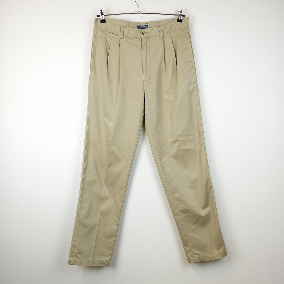 VIN-TR-25120 Vintage παντελόνι denim μπεζ ΧL