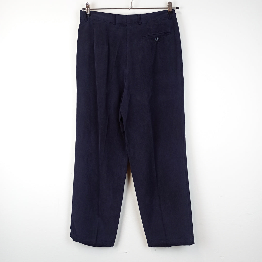 VIN-TR-25125 Vintage παντελόνι  μαύρο μπλε L