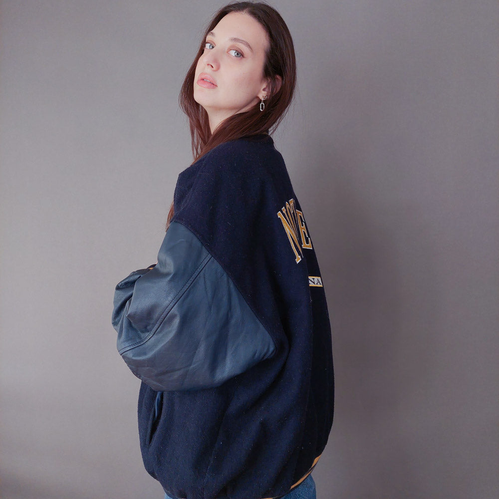 VIN-OUTW-33588 Vintage varsity college jacket unisex Fightin' Irish ΧL