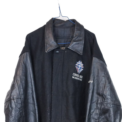 VIN-OUTW-33627 Vintage varsity jacket unisex 2ΧL