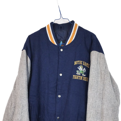 VIN-OUTW-33626 Vintage varsity college jacket unisex Fightin' Irish L