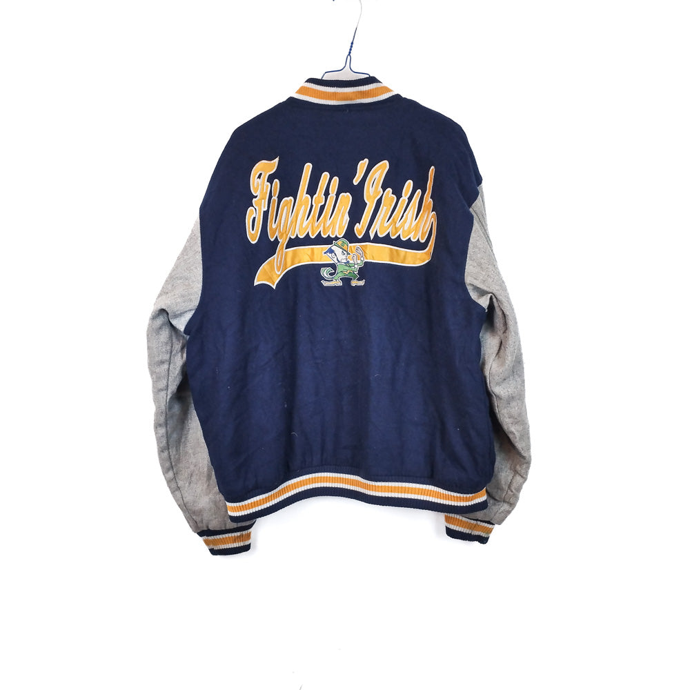 VIN-OUTW-33626 Vintage varsity college jacket unisex Fightin' Irish L
