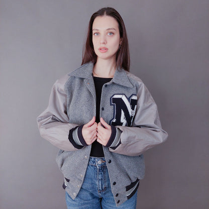 VIN-OUTW-33589 Vintage varsity letterman jacket unisex S