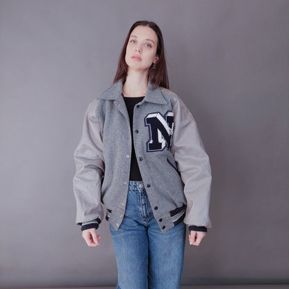 VIN-OUTW-33589 Vintage varsity letterman jacket unisex M