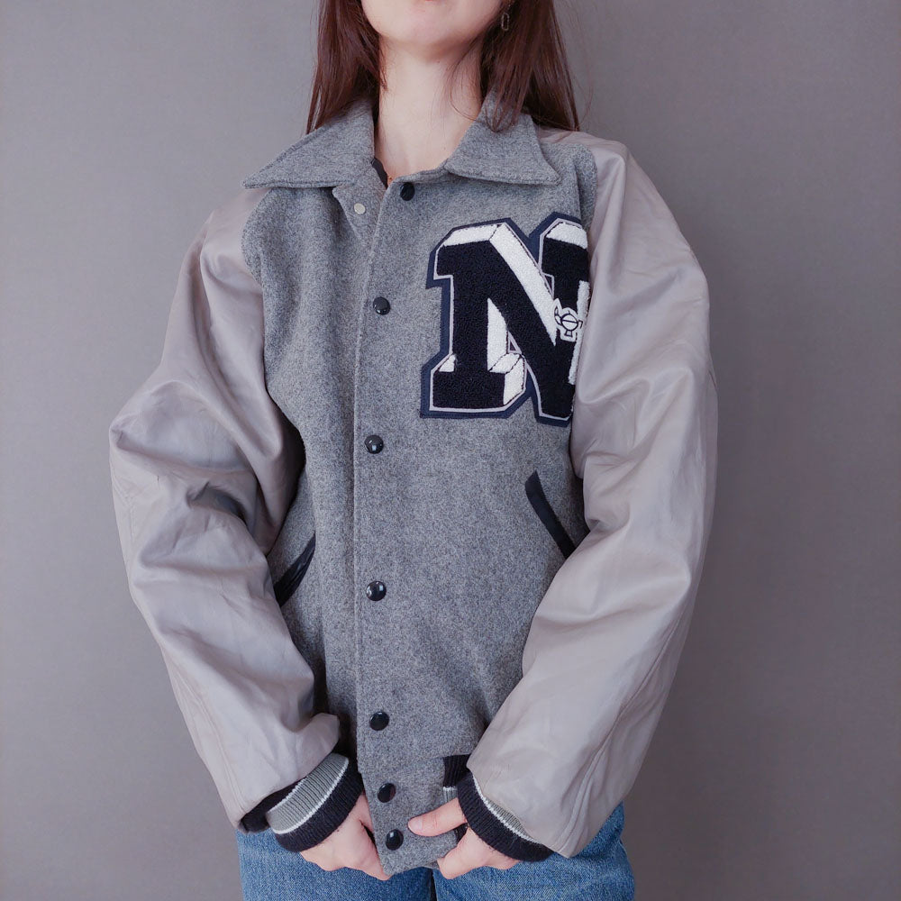 VIN-OUTW-33589 Vintage varsity letterman jacket unisex M