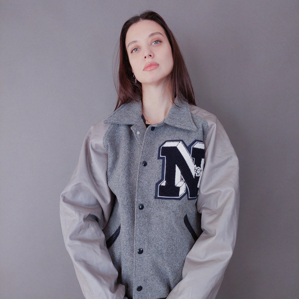 VIN-OUTW-33589 Vintage varsity letterman jacket unisex M