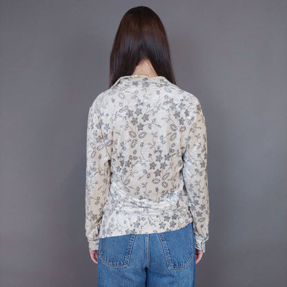 VIN-BLO-33282 Vintage τοπ βελουτέ S-M