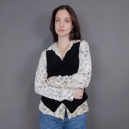 VIN-OUTW-33281 Vintage γιλέκο βελουτέ boho style S