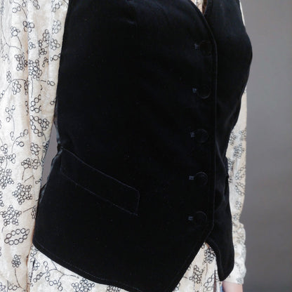 VIN-OUTW-33281 Vintage γιλέκο βελουτέ boho style S