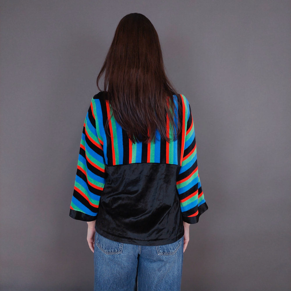 VIN-BLO-33283 Vintage τοπ βελουτέ M-L