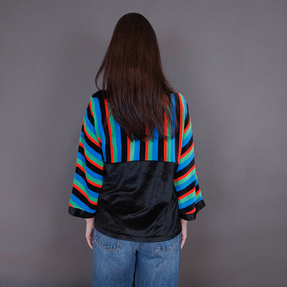 VIN-BLO-33283 Vintage τοπ βελουτέ M-L