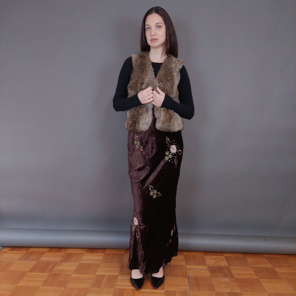 VIN-OUTW-33362 Vintage γούνινο γιλέκο S