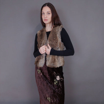 VIN-OUTW-33362 Vintage γούνινο γιλέκο S