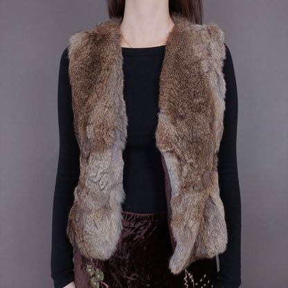 VIN-OUTW-33362 Vintage γούνινο γιλέκο S