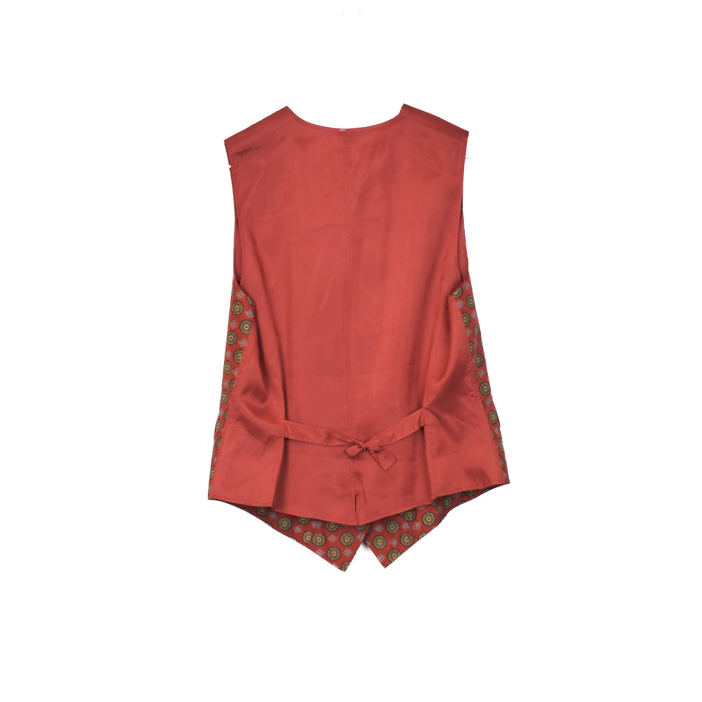 VIN-BLO-32447  Vintage γιλέκο γυναικείο μεταξωτό M-L