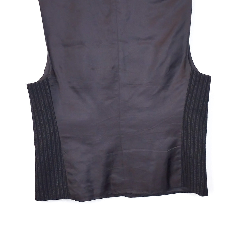 VIN-OUTW-32446  Vintage γιλέκο ριγέ υφασμάτινο S