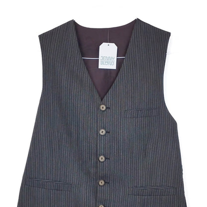 VIN-OUTW-32445  Vintage γιλέκο ριγέ υφασμάτινο M