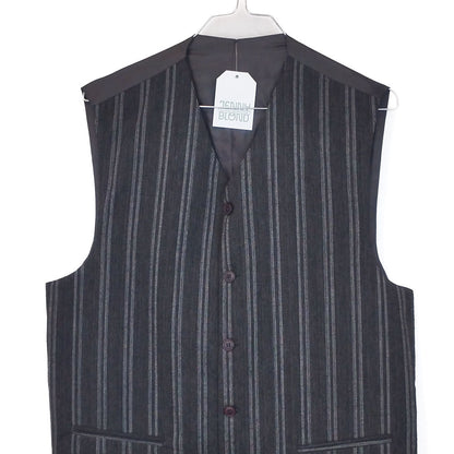 VIN-OUTW-32441 Vintage γιλέκο υφασμάτινο ριγέ L