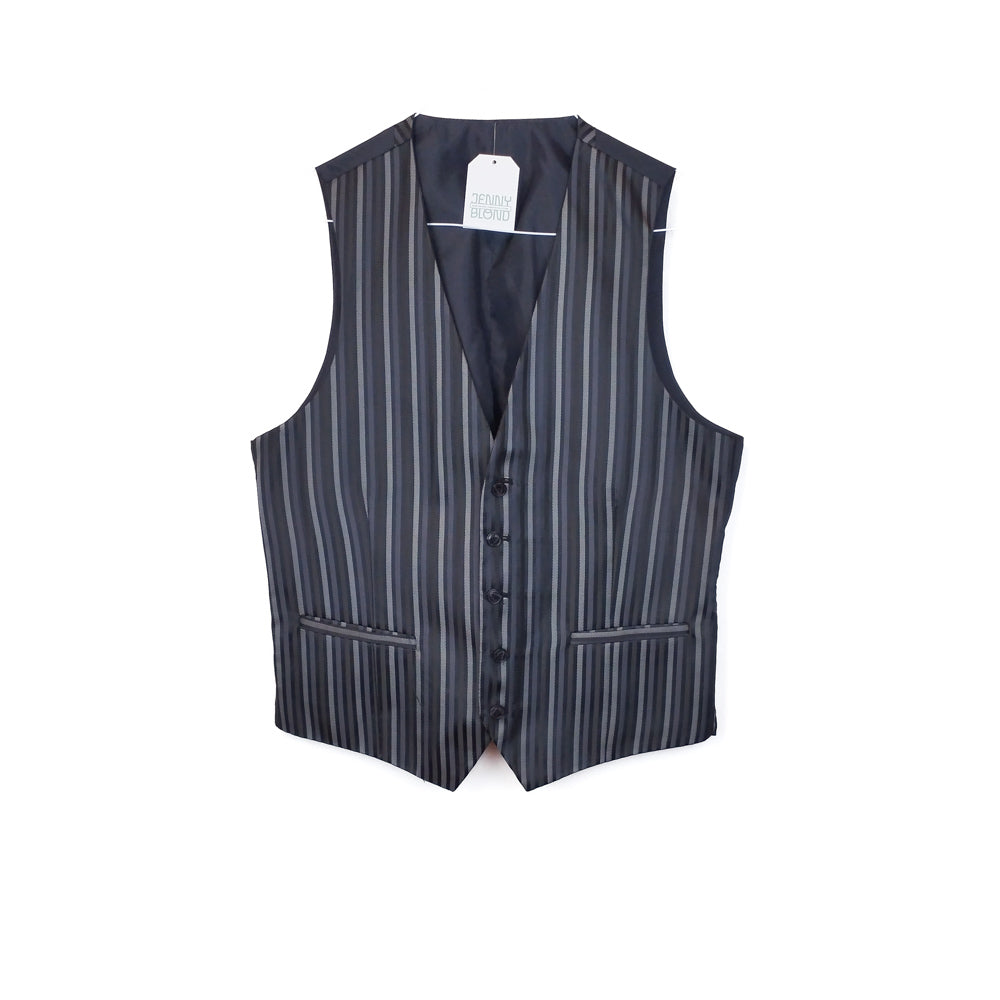 VIN-OUTW-32438 Vintage γιλέκο ριγέ υφασμάτινο L