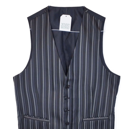 VIN-OUTW-32438 Vintage γιλέκο ριγέ υφασμάτινο L