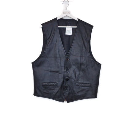 VIN-OUTW-32435 Vintage γιλέκο δερμάτινο L-XL