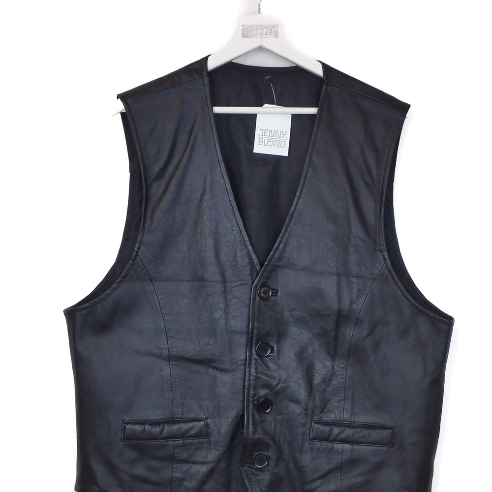 VIN-OUTW-32435 Vintage γιλέκο δερμάτινο L-XL