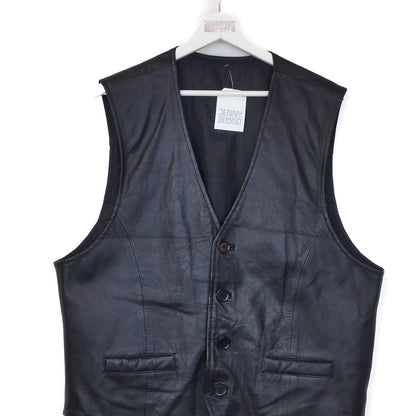VIN-OUTW-32435 Vintage γιλέκο δερμάτινο L-XL