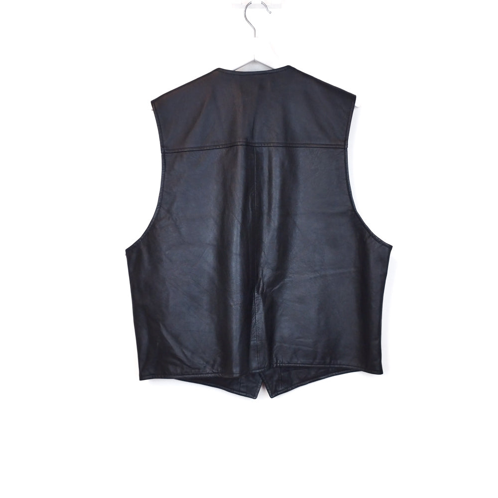 VIN-OUTW-32435 Vintage γιλέκο δερμάτινο L-XL