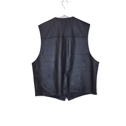 VIN-OUTW-32435 Vintage γιλέκο δερμάτινο L-XL